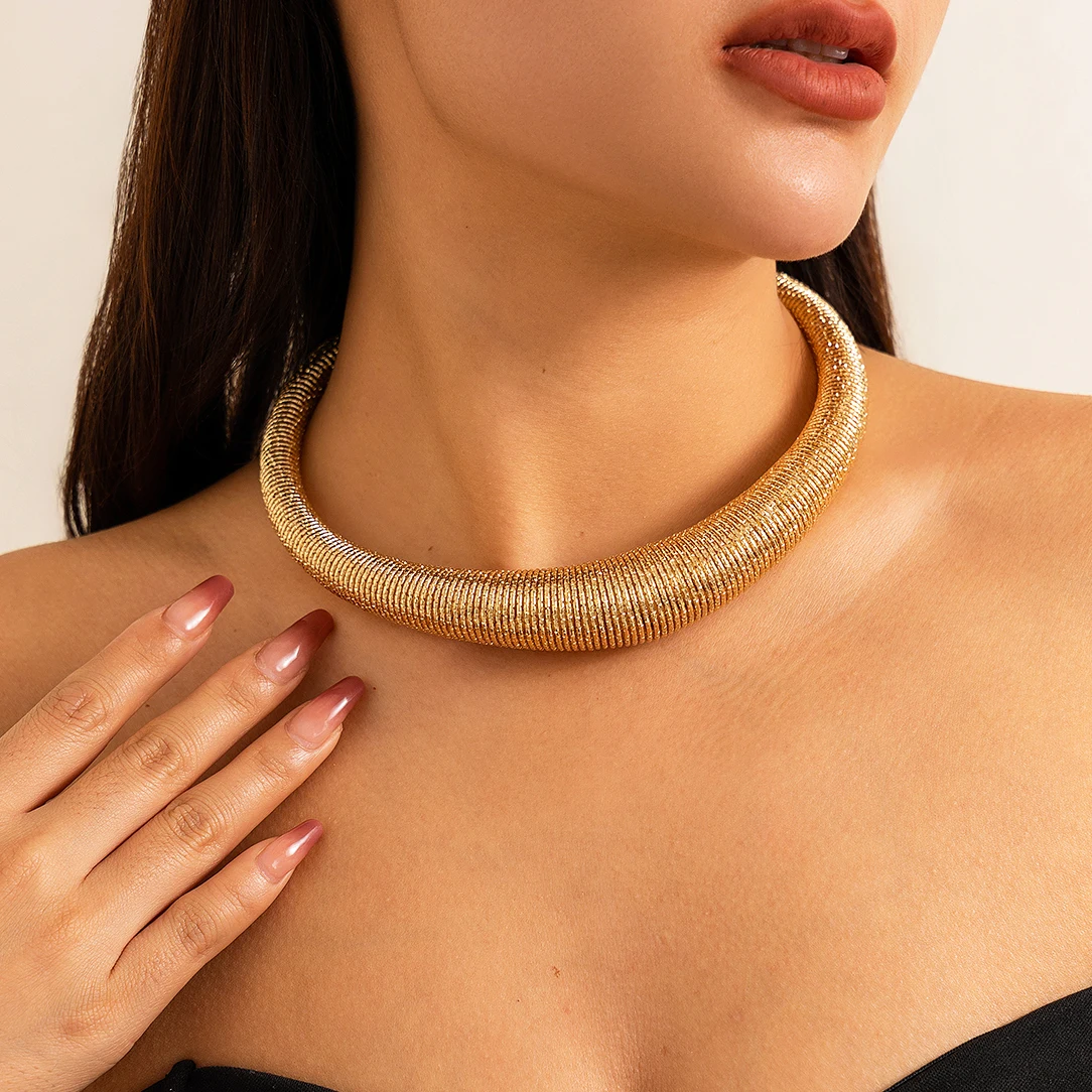 Choker Chunky Exagerado Feminino Elegance