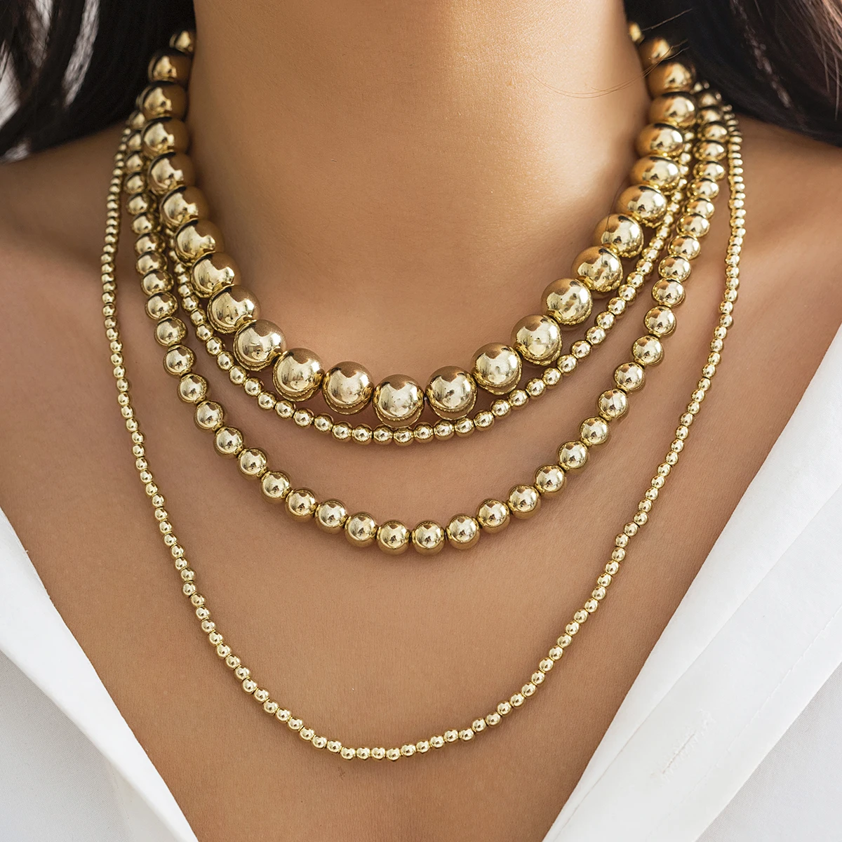 Colar Chunky Elegance Multilayer